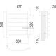 Виктория П6 500х600 бп500 Полотенцесушитель TERMINUS