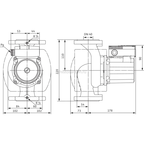 Циркуляционный насос Wilo TOP-S 40/4 DM PN6/10 (3~400/230 V) 2080041