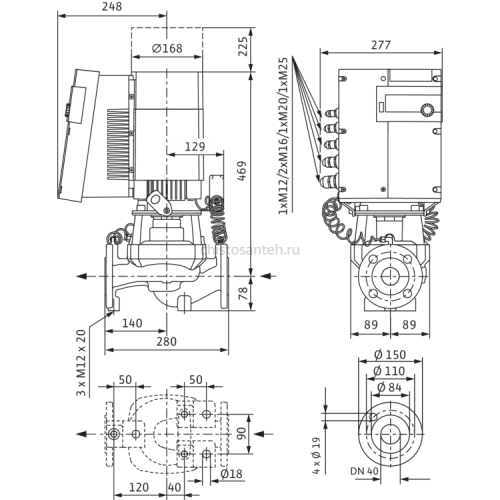 Циркуляционный насос Wilo STRATOS GIGA 40/1-32/2,2-R1 2170169,2117157