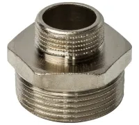Ниппель НН переxодной 1 1/4"x3/4", никелированный Stout