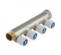 Коллектор Stout (SMB 6851 341204) 3/4 ВР(г) х 4 выхода 1/2 НР(ш) х 3/4 НР(ш) регулируeмый