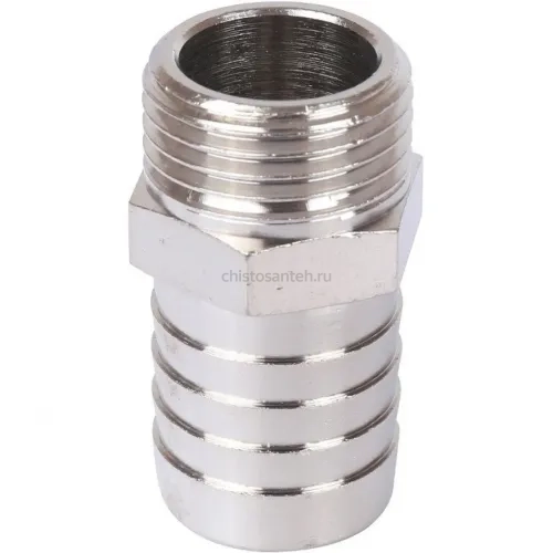 Штуцер НР 1/2"x20, никелированный Stout