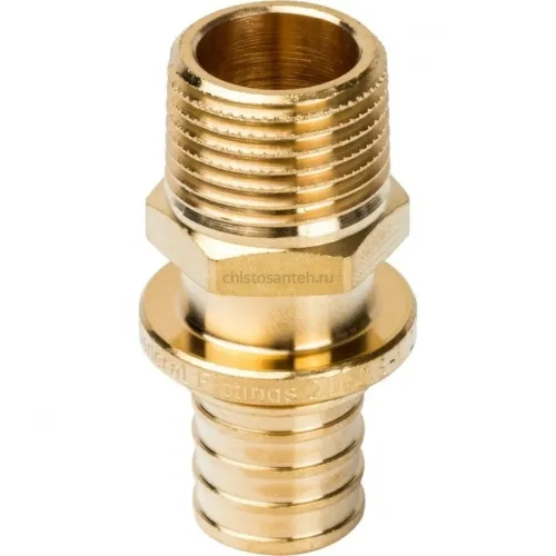 Переходник с наружной резьбой 20xR 1/2" для труб из сшитого полиэтилена Stout