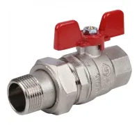 Кран шаровой полнопроходной ВР/НР 3/4" американка, ручка бабочка EPDM Stout