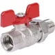 Кран шаровой полнопроходной ВР/НР 1/2" американка, ручка бабочка EPDM Stout