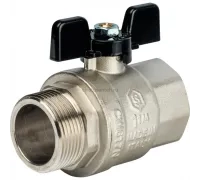 Кран шаровой полнопроходной ВР/НР 1 1/4", ручка бабочка Stout