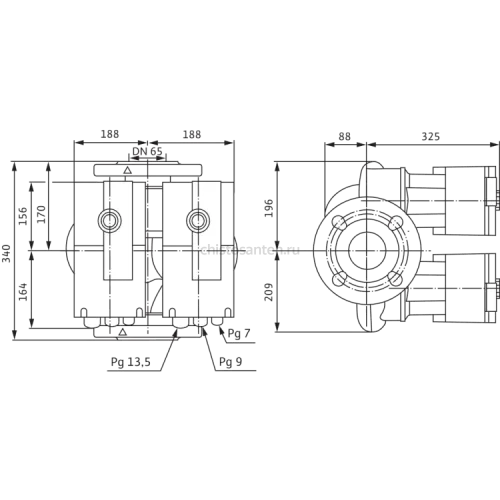 Циркуляционный насос Wilo Stratos-D 65/1-12 PN16 2097597