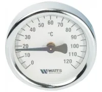 Термометр биметаллический 63 мм с крепежной пружиной, накладной Watts F+R810 TCM