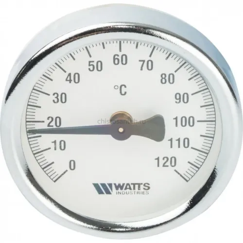 Термометр биметаллический 63 мм с крепежной пружиной, накладной Watts F+R810 TCM