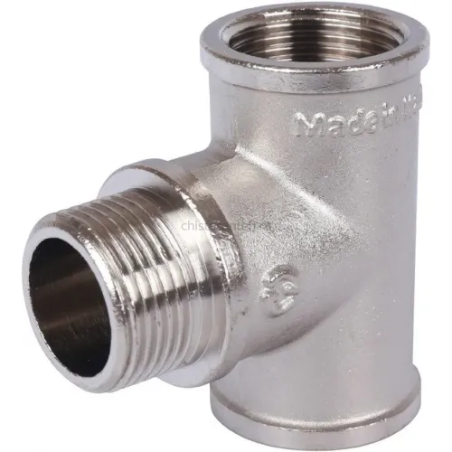 Тройник ВНВ 3/4"x3/4"x3/4", никелированный Stout