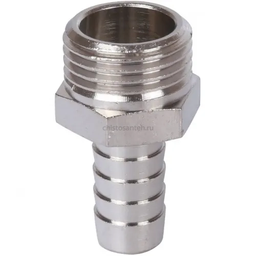 Штуцер НР 1/2"x12, никелированный Stout