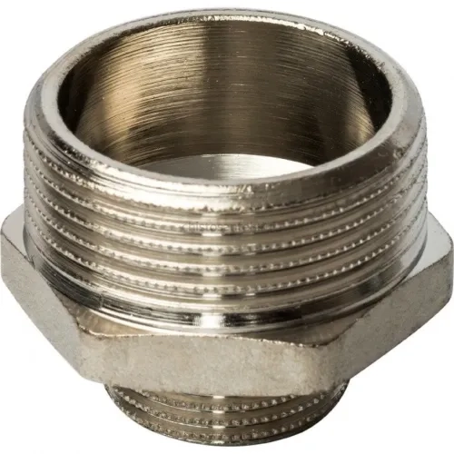 Ниппель НН переxодной 1 1/4"x3/4", никелированный Stout