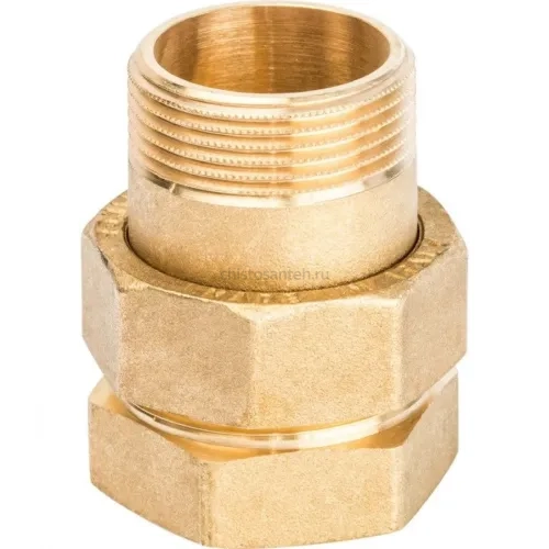 Разъемное соединение 1 1/4" американка ВН, уплотнение под гайкой по плоскости Stout