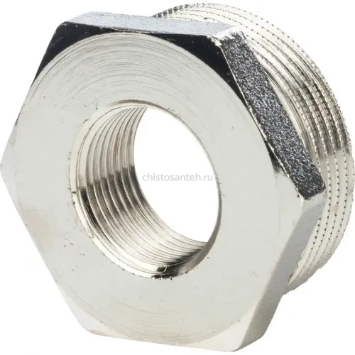Футорка 1"x1/2", никелированная Stout
