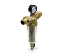 Фильтр тонкой очистки промывной с манометром, для холодной воды Tim 1/2" JH-1002 (Тим)