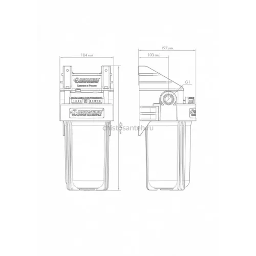 Корпус для картриджного фильтра 1 М 10" Джилекс 9054