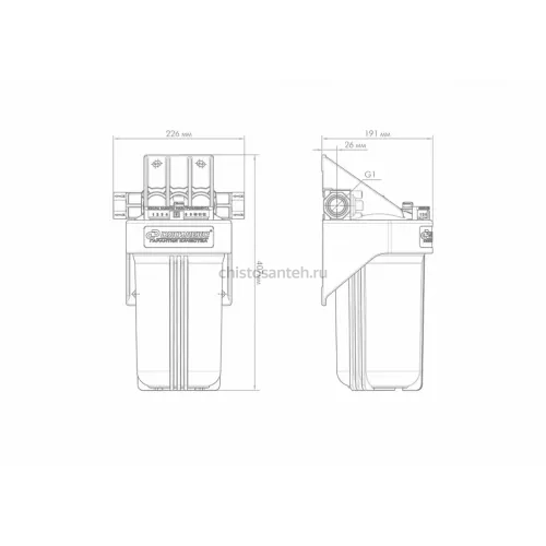 Корпус для картриджного фильтра 1 М 10" Т Джилекс 9056