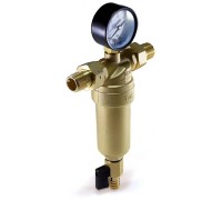 Фильтр тонкой очистки промывной с манометром, для горячей воды Tim 3/4 JH-2001 (ТИМ)