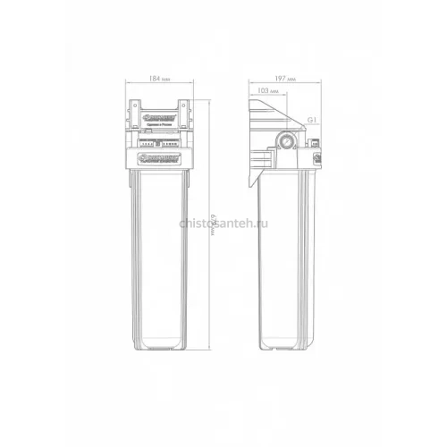 Корпус для картриджного фильтра 1 М 20" Джилекс 9059