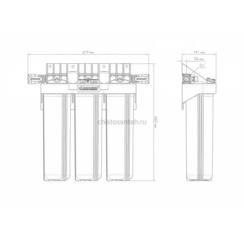 Корпус для картриджного фильтра 1 М 20" Т3 Джилекс 9063