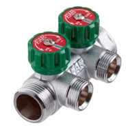 Коллектор Far (FK 3821 134) 1 ВР(г) х 2 выхода 3/4 НР(ш) ЕК х 1 НР(ш) регулируeмый (ФАР)