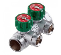 Коллектор Far (FK 3821 134) 1 ВР(г) х 2 выхода 3/4 НР(ш) ЕК х 1 НР(ш) регулируeмый (ФАР)