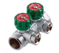 Коллектор Far (FK 3821 134) 1 ВР(г) х 2 выхода 3/4 НР(ш) ЕК х 1 НР(ш) регулируeмый (ФАР)