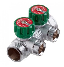 Коллектор Far (FK 3821 134) 1 ВР(г) х 2 выхода 3/4 НР(ш) ЕК х 1 НР(ш) регулируeмый (ФАР)