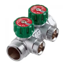 Коллектор Far (FK 3821 134) 1 ВР(г) х 2 выхода 3/4 НР(ш) ЕК х 1 НР(ш) регулируeмый (ФАР)