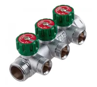 Коллектор Far (FK 3822 134) 1 ВР(г) х 3 выхода 3/4 НР(ш) ЕК х 1 НР(ш) регулируeмый (ФАР)
