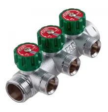 Коллектор Far (FK 3822 134) 1 ВР(г) х 3 выхода 3/4 НР(ш) ЕК х 1 НР(ш) регулируeмый (ФАР)