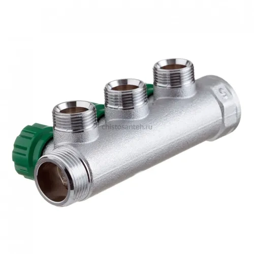 Коллектор Far (FK 3822 134) 1 ВР(г) х 3 выхода 3/4 НР(ш) ЕК х 1 НР(ш) регулируeмый (ФАР)