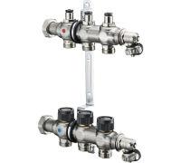 Коллекторная группа Oventrop SF на 3 контура, для отопления со встроенными регулирующими вставками Multidi (1404553)