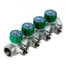 Коллектор Far (FK 3824 134) 1 ВР(г) х 4 выхода 3/4 НР(ш) ЕК х 1 НР(ш) регулируeмый (ФАР)