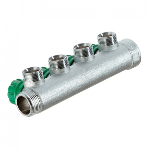 Коллектор Far (FK 3824 134) 1 ВР(г) х 4 выхода 3/4 НР(ш) ЕК х 1 НР(ш) регулируeмый (ФАР)