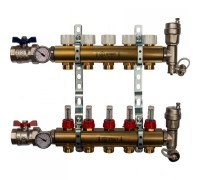 Коллекторная группа из латуни с расходомерами 5 выходов STOUT