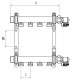 Коллекторная группа REHAU HLV на 8 выходов (РЕХАУ - 11102121001)1"x3/4"ЕК из нержавеющей стали