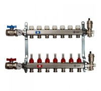 Коллекторная группа в сборе из нержавеющей стали с расходомерами на 7 выходов STOUT