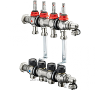 Коллекторная группа Oventrop EV на 9 контуров, для теплого пола с расходомерами Multidis (1404359)