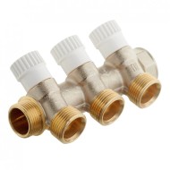 Коллектор распределительный Stout (SMB 6851 343403) 3/4 ВР(г) х 3 выхода 3/4(ЕК) х 3/4 НР(ш) регулирующий