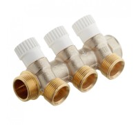 Коллектор распределительный Stout (SMB 6851 343403) 3/4 ВР(г) х 3 выхода 3/4(ЕК) х 3/4 НР(ш) регулирующий