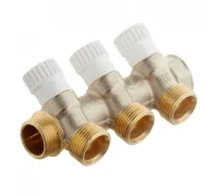 Коллектор распределительный Stout (SMB 6851 343403) 3/4 ВР(г) х 3 выхода 3/4(ЕК) х 3/4 НР(ш) регулирующий
