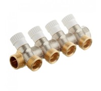 Коллектор распределительный Stout (SMB 6851 343404) 3/4 ВР(г) х 4 выхода 3/4(ЕК) х 3/4 НР(ш) регулирующий