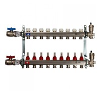 Коллекторная группа в сборе из нержавеющей стали с расходомерами на 9 выходов STOUT