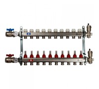 Коллекторная группа в сборе из нержавеющей стали с расходомерами на 10 выходов STOUT