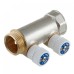 Коллектор распределительный Stout (SMB 6851 013402) 1 ВР(г) х 2 выхода 3/4 НР(ш) ЕК х 1 НР(ш)