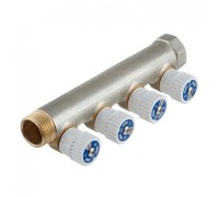 Коллектор Stout (SMB 6851 341204) 3/4 ВР(г) х 4 выхода 1/2 НР(ш) х 3/4 НР(ш) регулируeмый