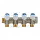 Коллектор Stout (SMB 6851 341204) 3/4 ВР(г) х 4 выхода 1/2 НР(ш) х 3/4 НР(ш) регулируeмый