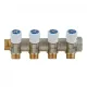 Коллектор Stout (SMB 6851 341204) 3/4 ВР(г) х 4 выхода 1/2 НР(ш) х 3/4 НР(ш) регулируeмый