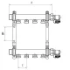 Коллекторная группа REHAU HLV на 5 выходов (РЕХАУ - 11102071001)1"x3/4"ЕК из нержавеющей стали